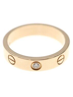Cartier Mini Love Diamond Ring 18k Pink Gold